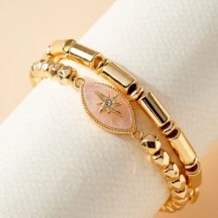 The Salted Hippie Boutique Star Stone Multi Chain Bracelet