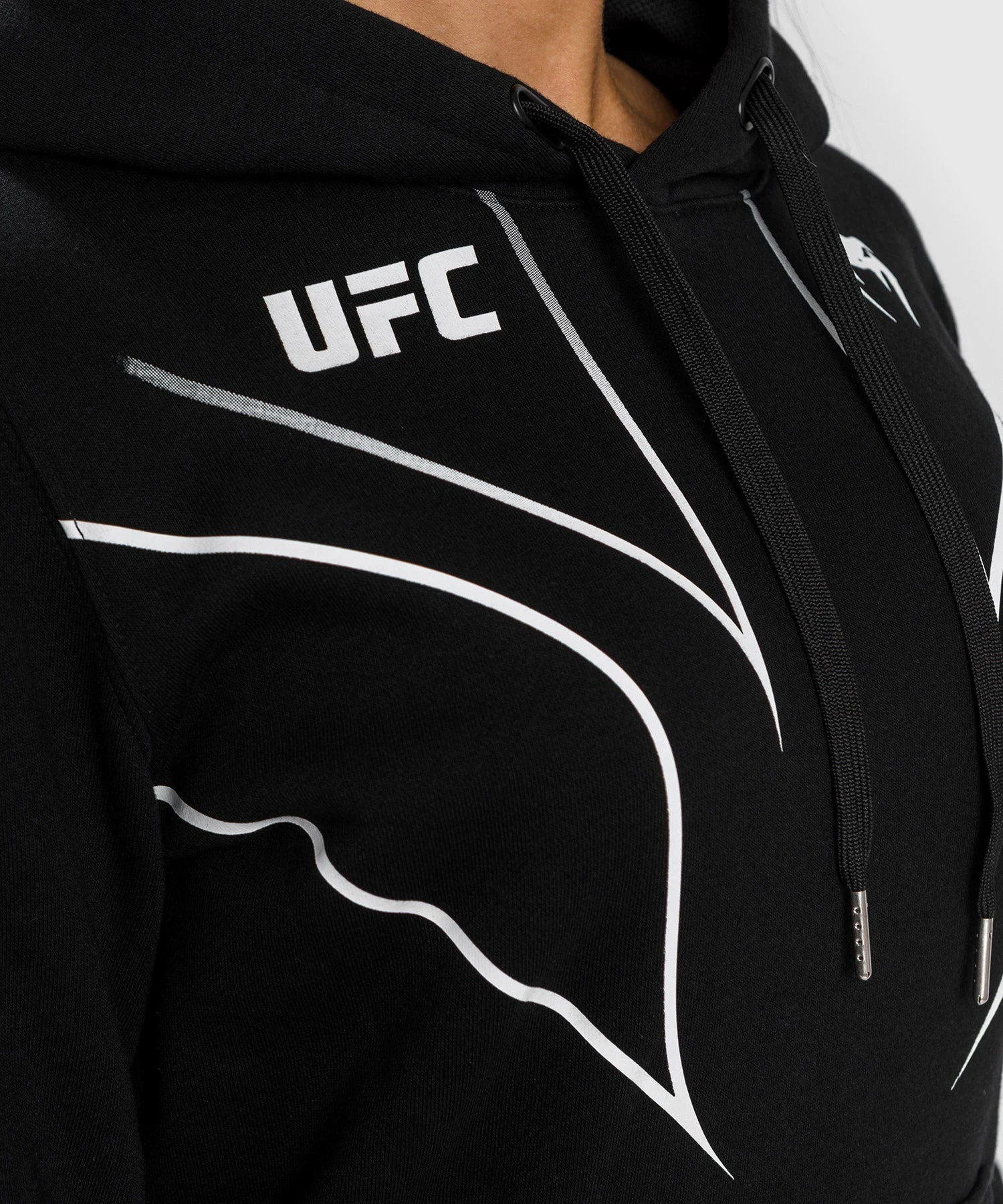 UFC Venum Fight Night 2.0 Replica Women's Hoodie - Black - Image 7