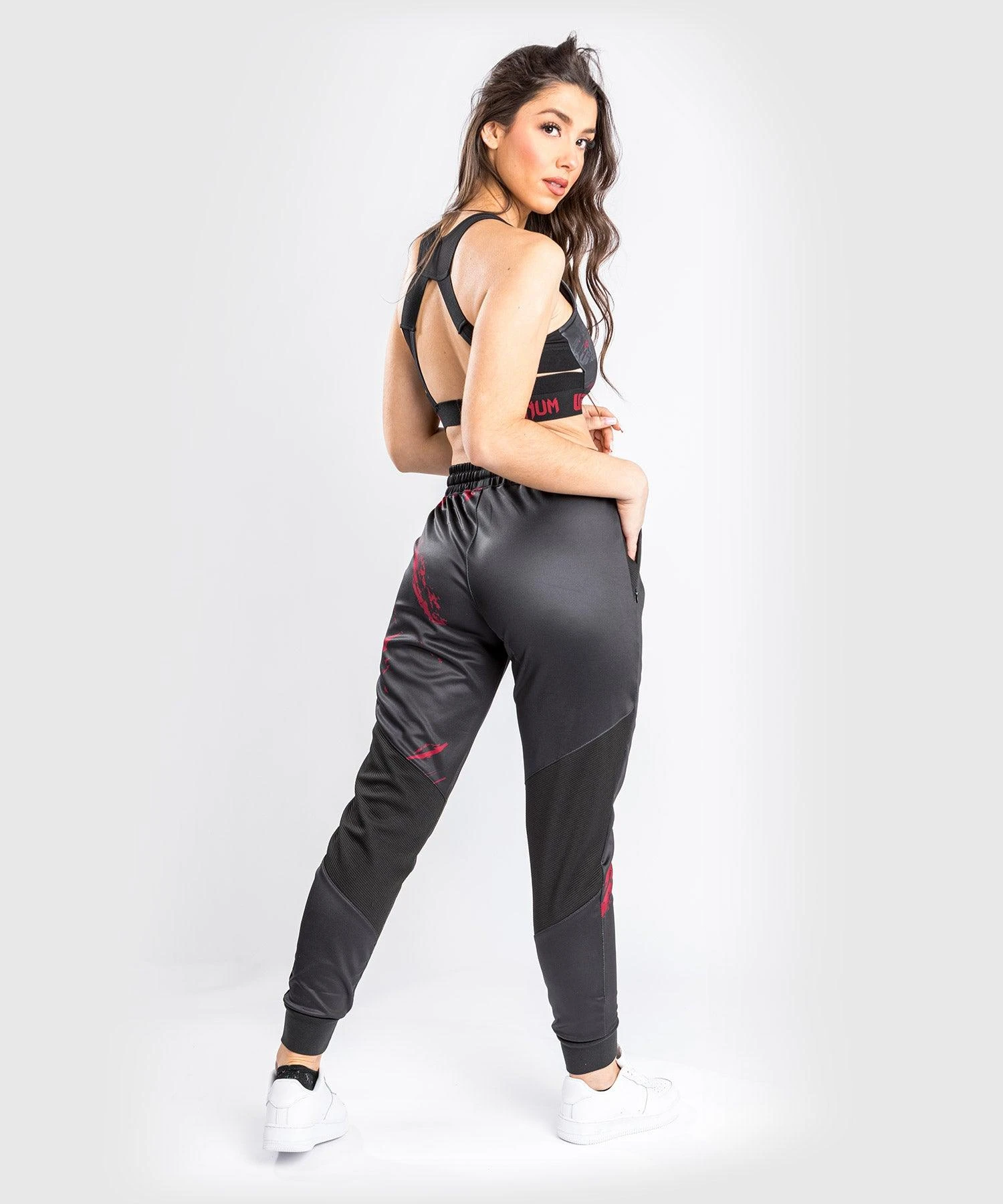 UFC Venum Authentic Fight Week Women's 2.0 Pant - Black/Red - Image 5
