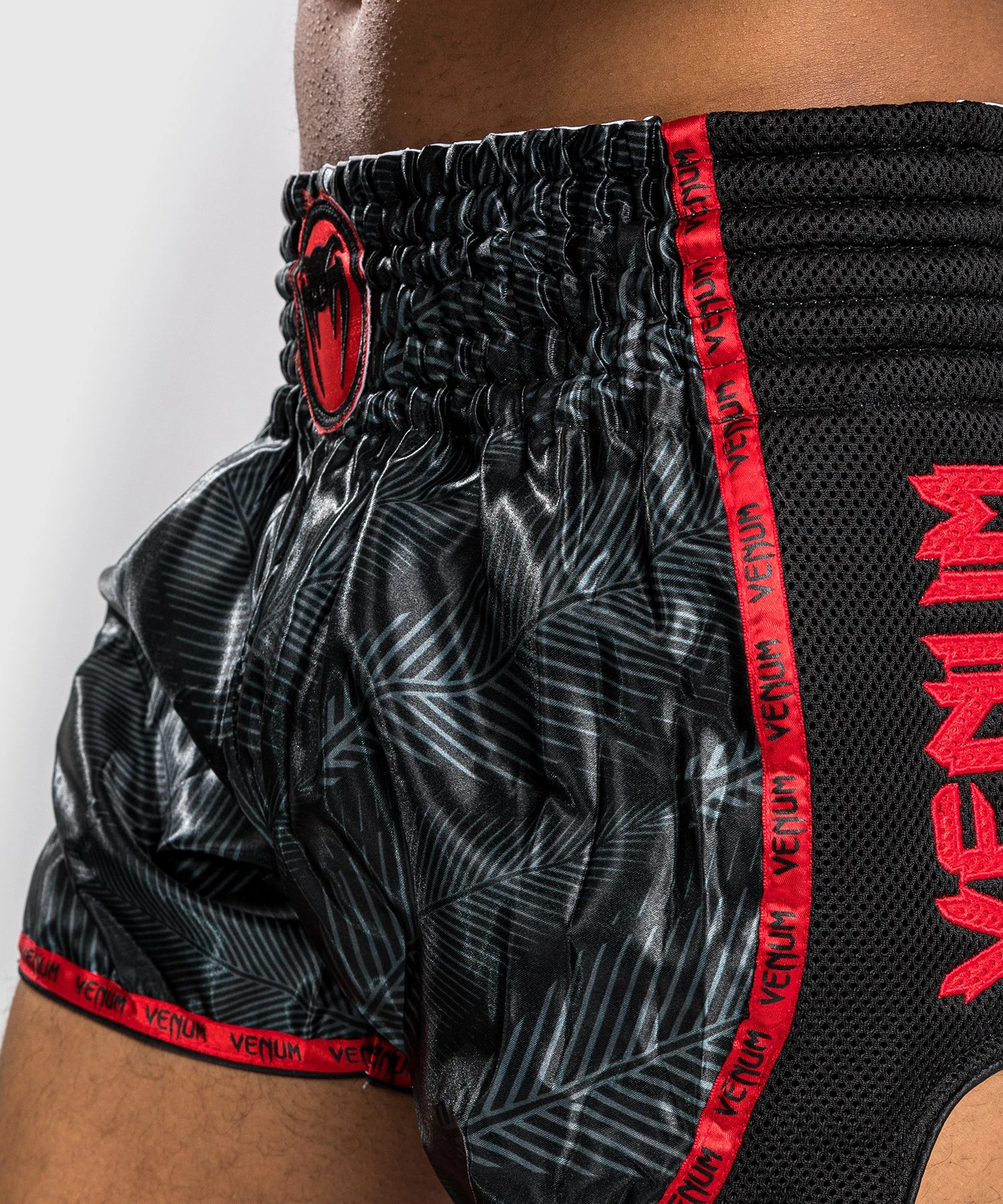 Venum Phantom Muay Thai Shorts - Black/Red - Image 10