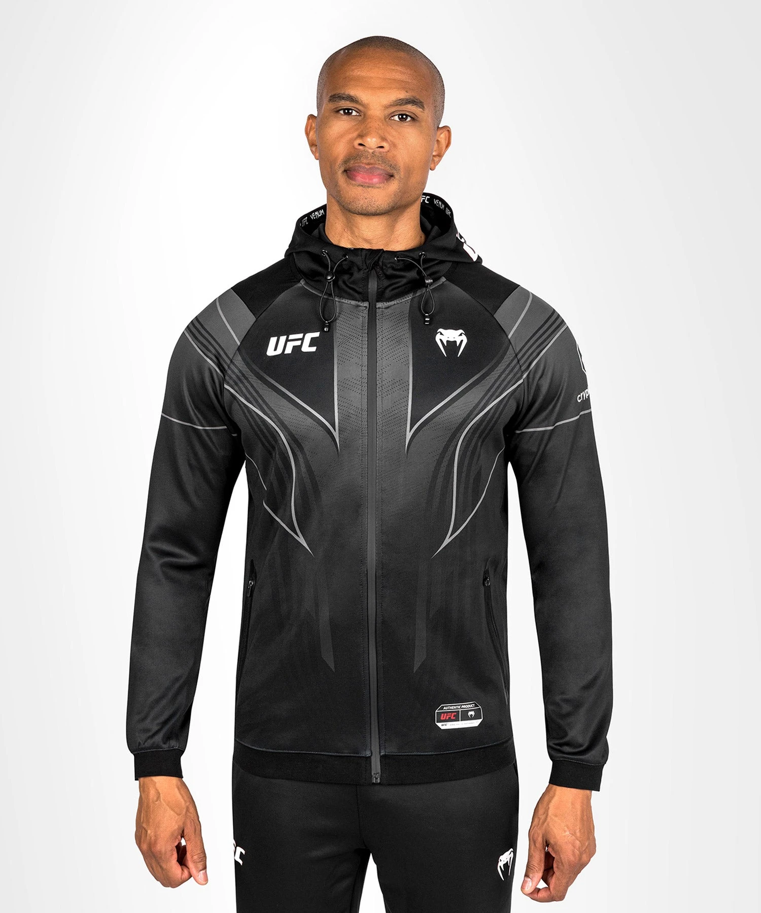 UFC Venum Personalized Authentic Fight Night 2.0 Men's Walkout Hoodie - Black - Image 5