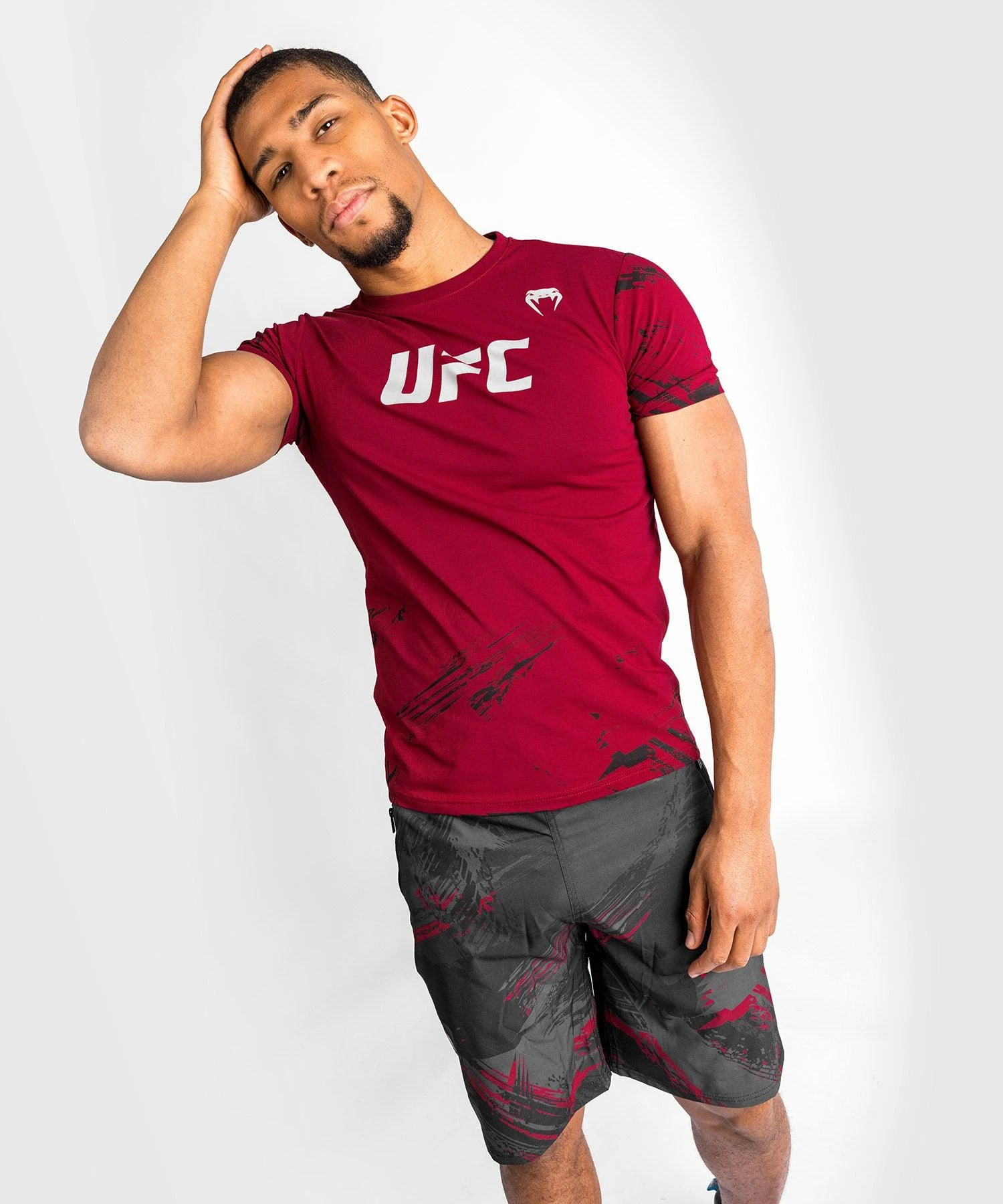 UFC Venum Authentic Fight Week Men's 2.0 Short Sleeve T-Shirt - Red - Image 3