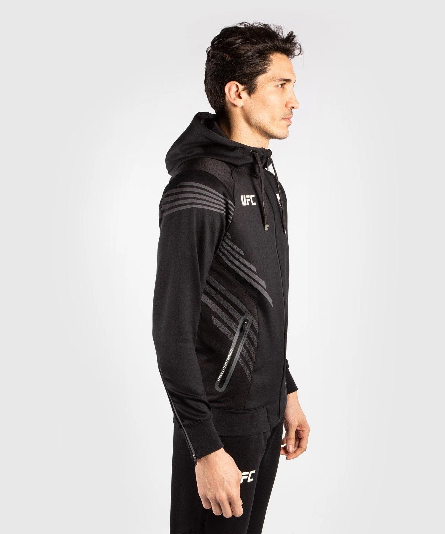 UFC Venum Fighters Authentic Fight Night Men's Walkout Hoodie - Black - Image 2