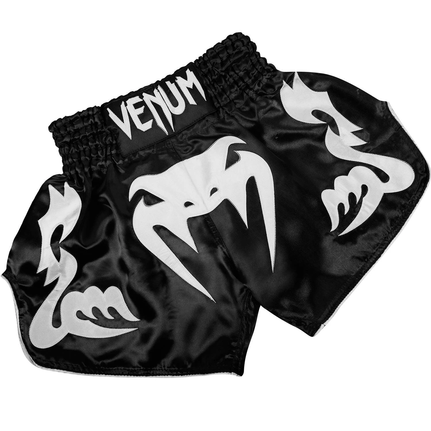 Venum Bangkok Inferno Muay Thai Shorts - Black/White - Image 2