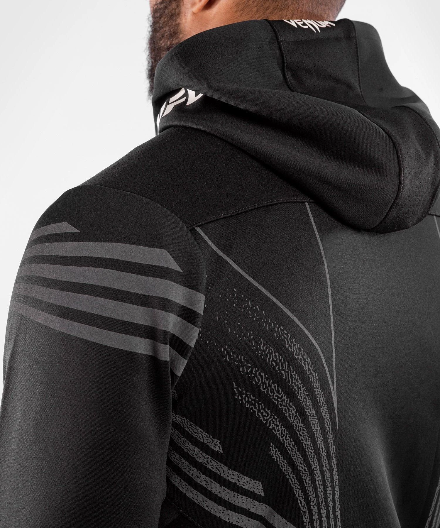 UFC Venum Personalized Authentic Fight Night Men's Walkout Hoodie - Black - Image 6