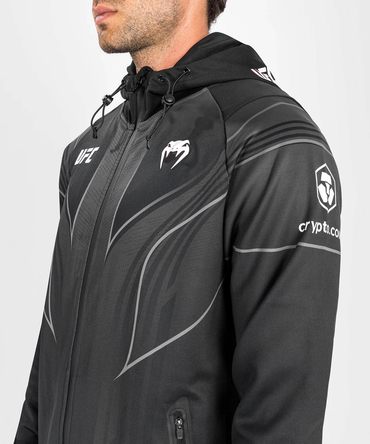 UFC Venum Authentic Fight Night 2.0 Men's Walkout Hoodie - Black - Image 6