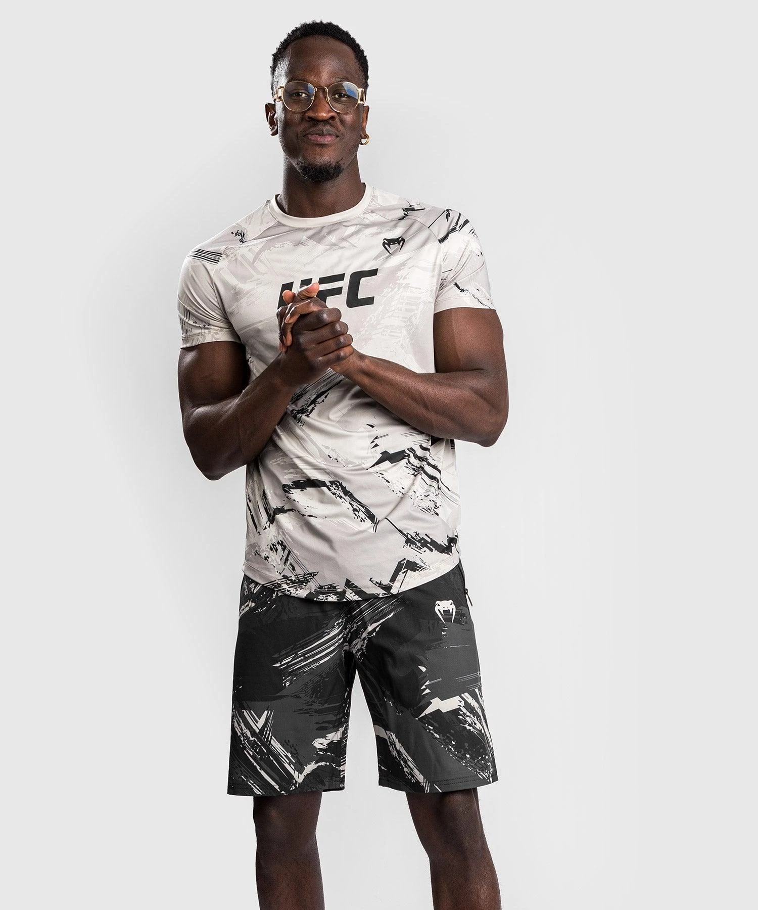 UFC Venum Authentic Fight Week 2.0 Men's Dry Tech T-shirt - Sand - Image 2