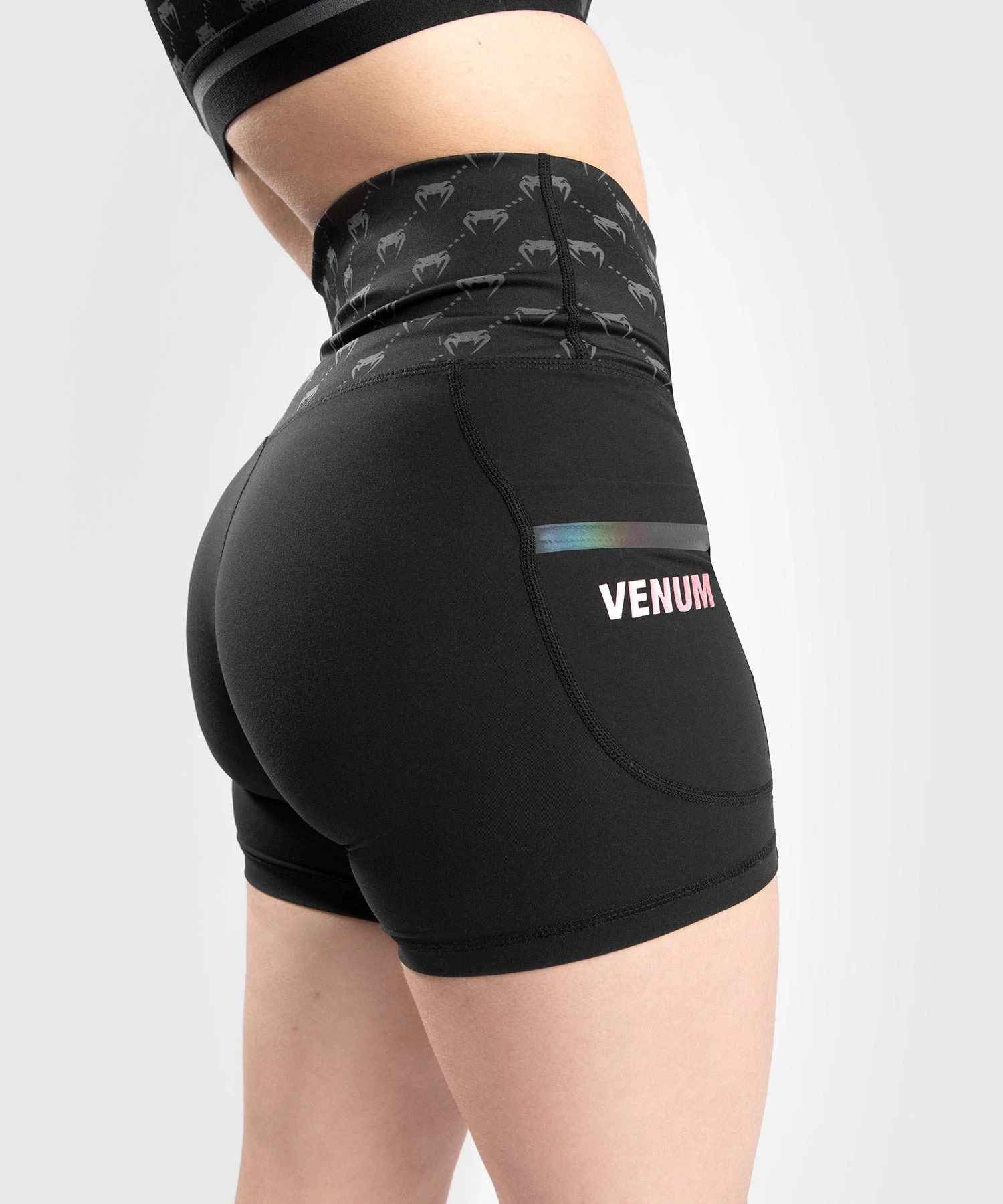 Venum Monogram Compression Shorts - For Women - Black/Pink Gold - Image 4