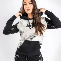 UFC Venum Authentic Fight Week Women's 2.0 Pullover Hoodie - Sand/Black