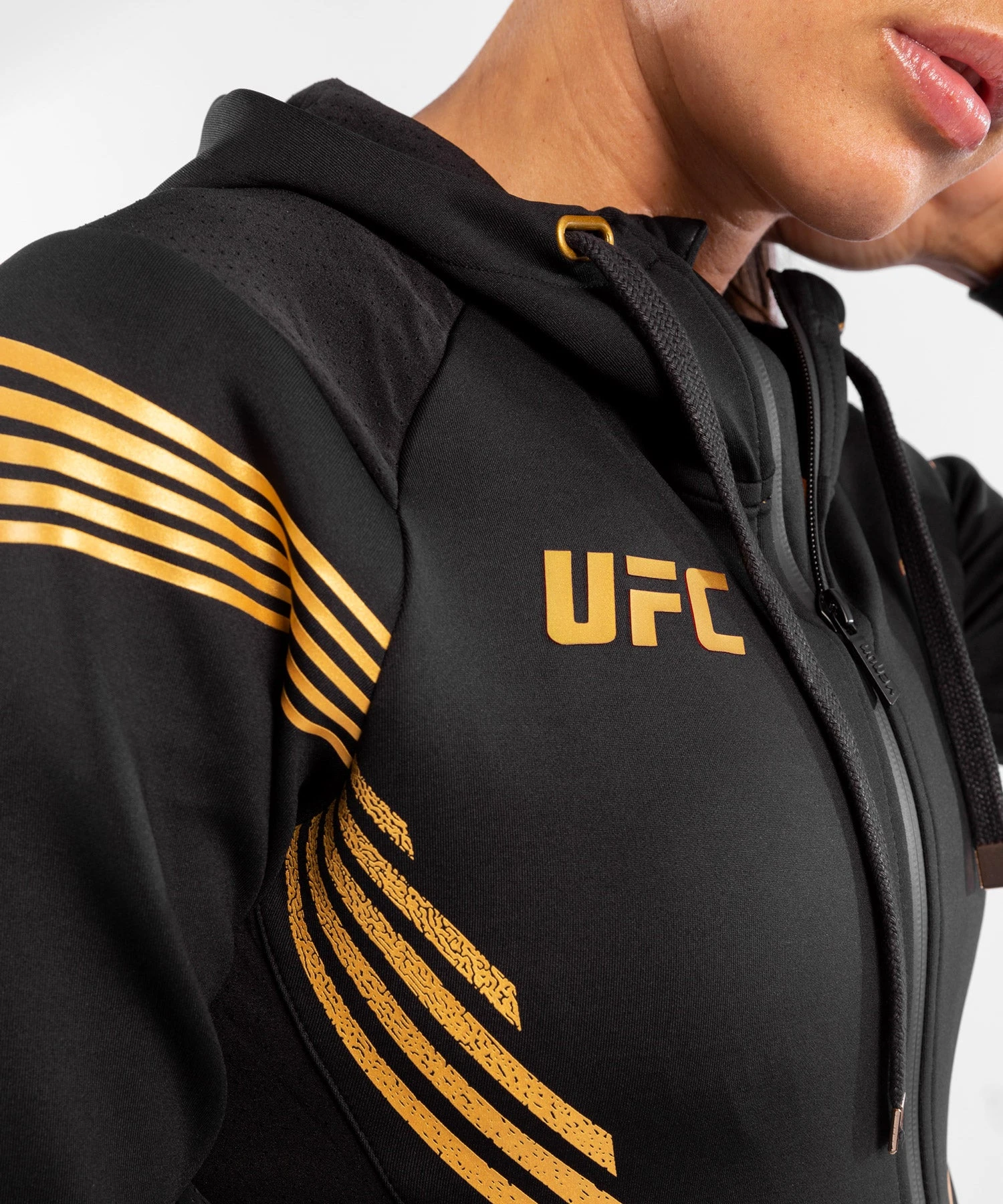 UFC Venum Fighters Authentic Fight Night Women's Walkout Hoodie - Champion - Image 7