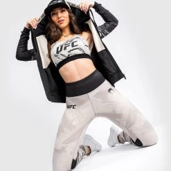 UFC Venum Authentic Fight Week Women's 2.0 Zip Hoodie - Black/Sand