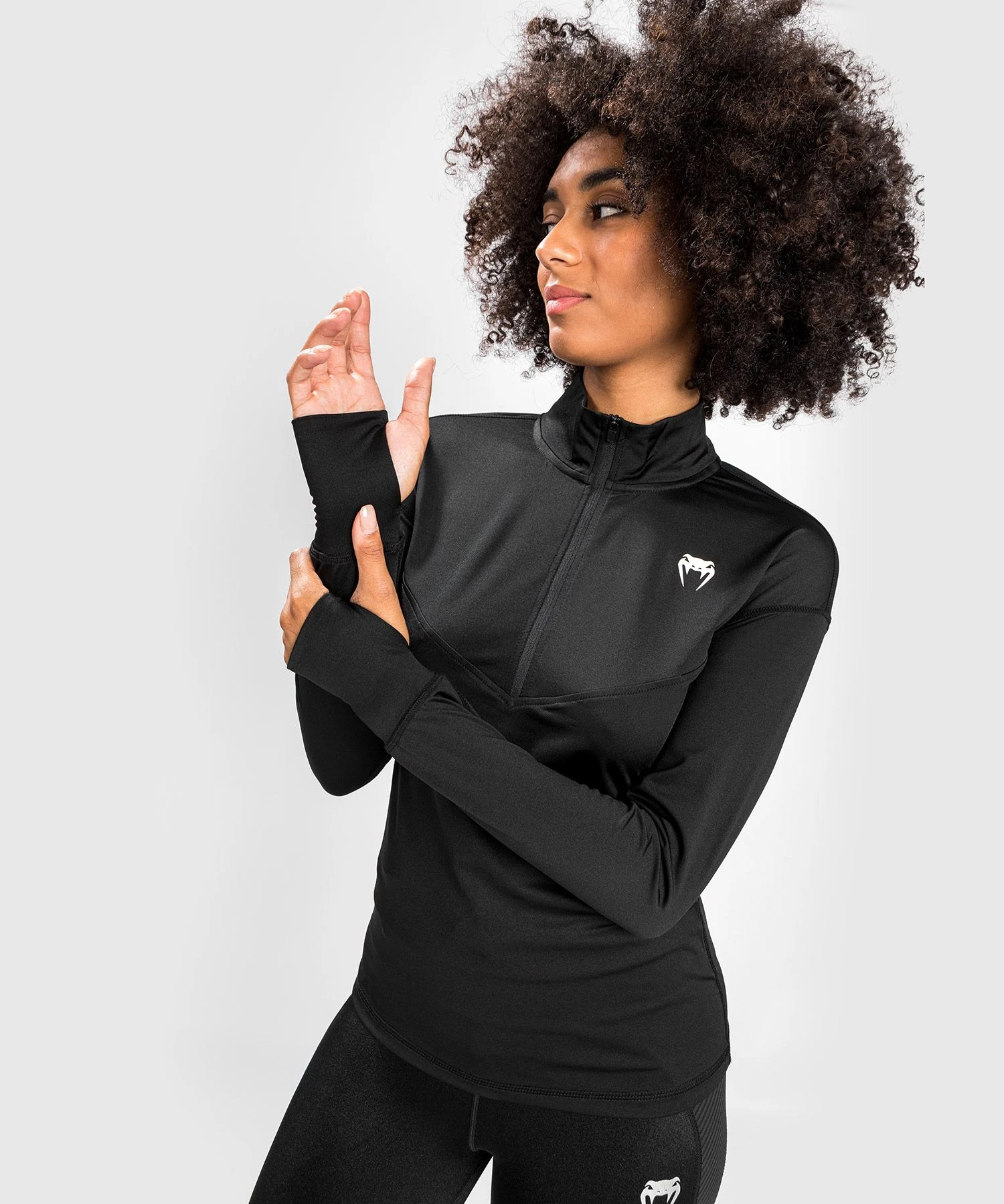 Venum Essential Women's Base Layer Top - Black - Image 2