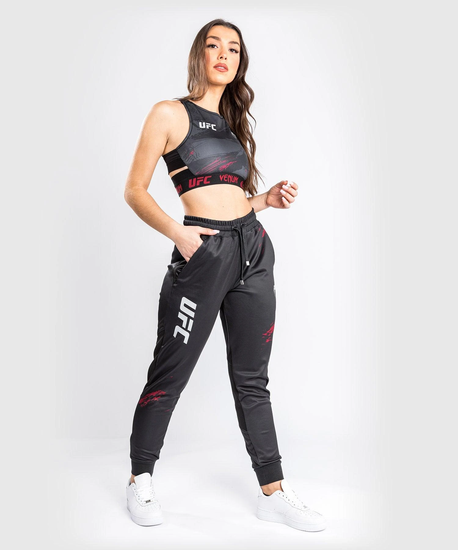 UFC Venum Authentic Fight Week Women's 2.0 Pant - Black/Red - Image 3