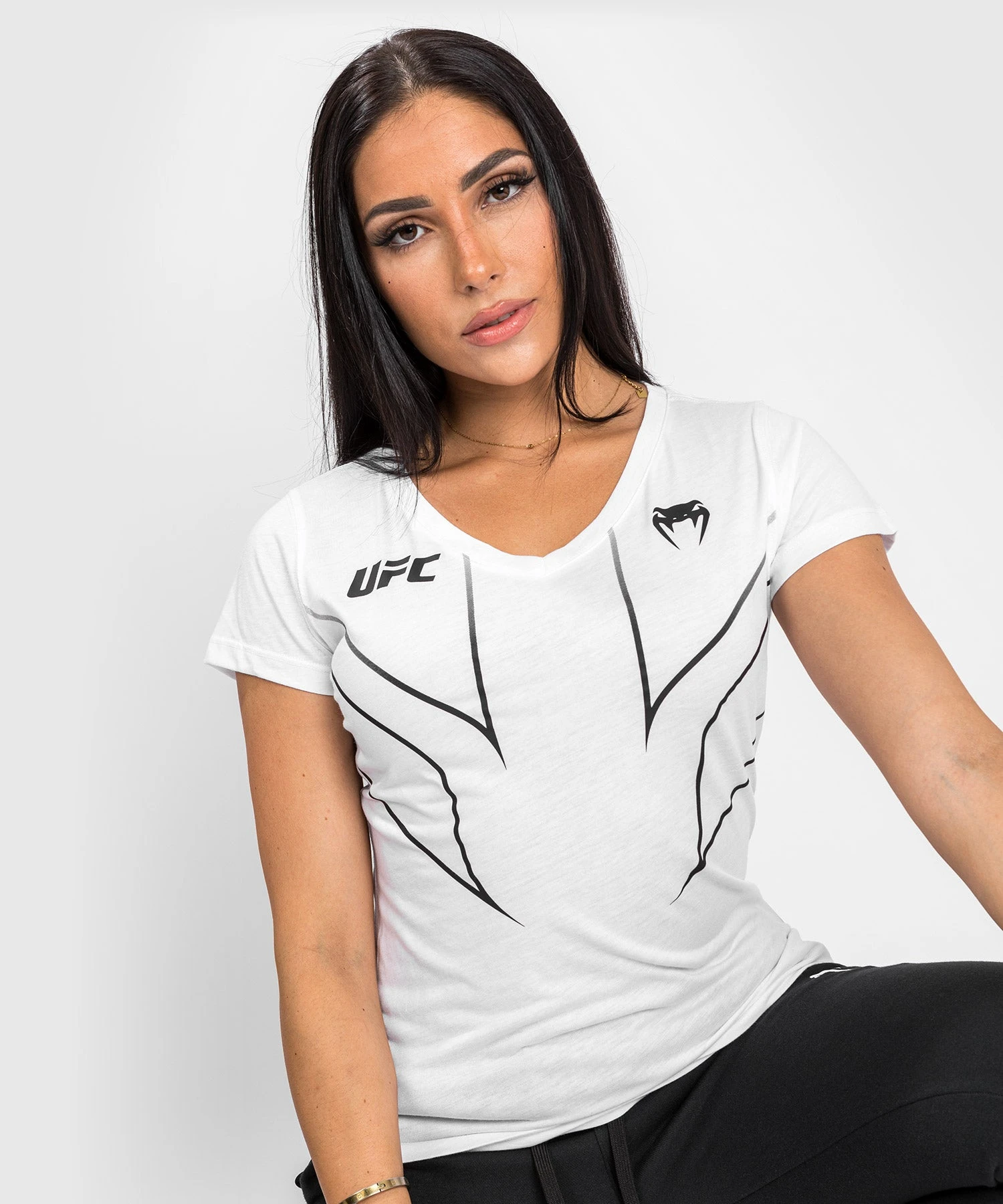 UFC Venum Fight Night 2.0 Replica Women's T-shirt - White - Image 3