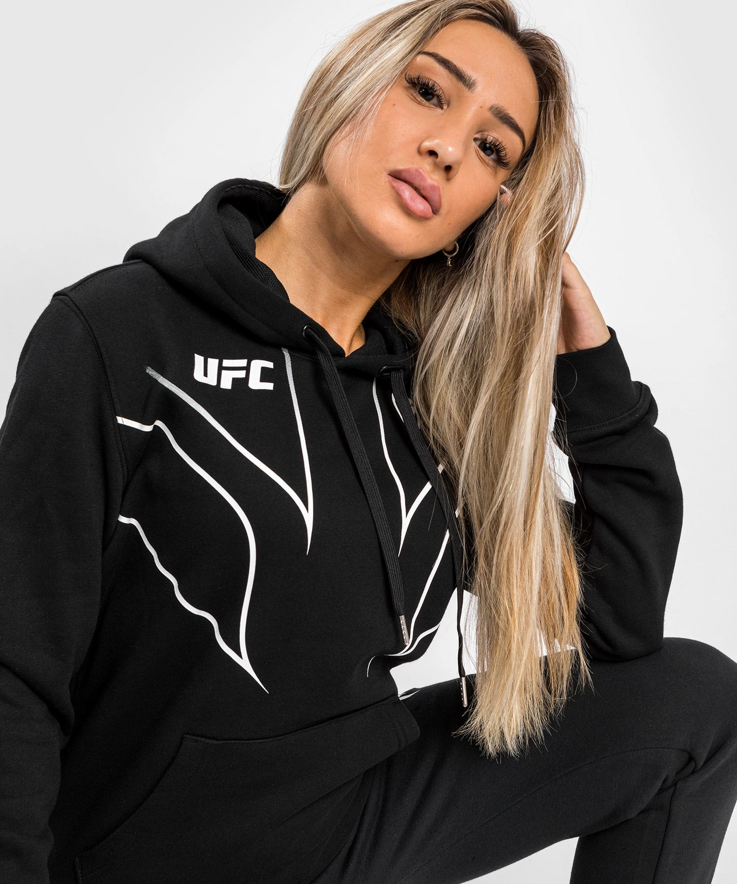 UFC Venum Fight Night 2.0 Replica Women's Hoodie - Black - Image 4
