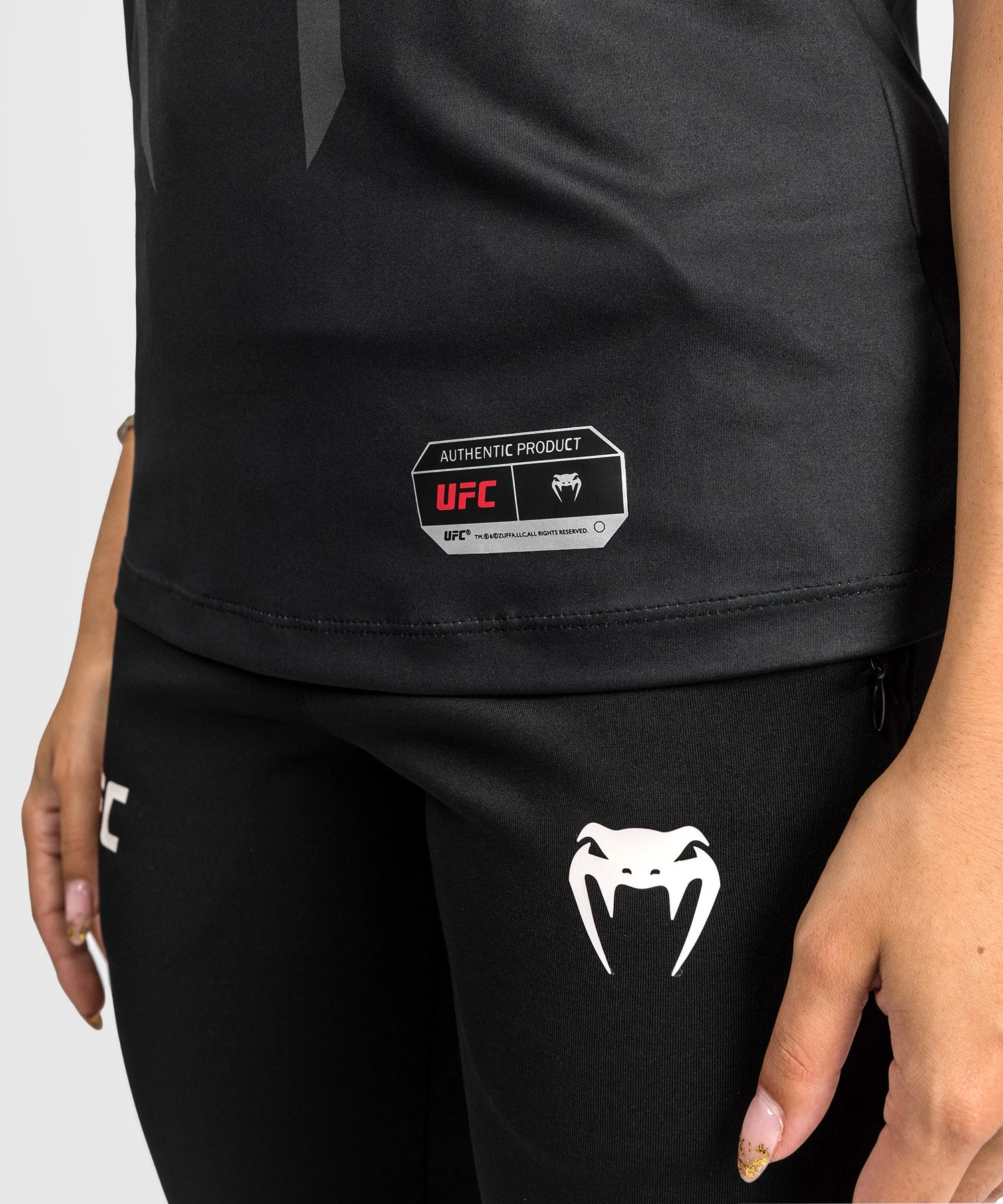 UFC Venum Authentic Fight Night 2.0 Women's Walkout Jersey - Black - Image 6
