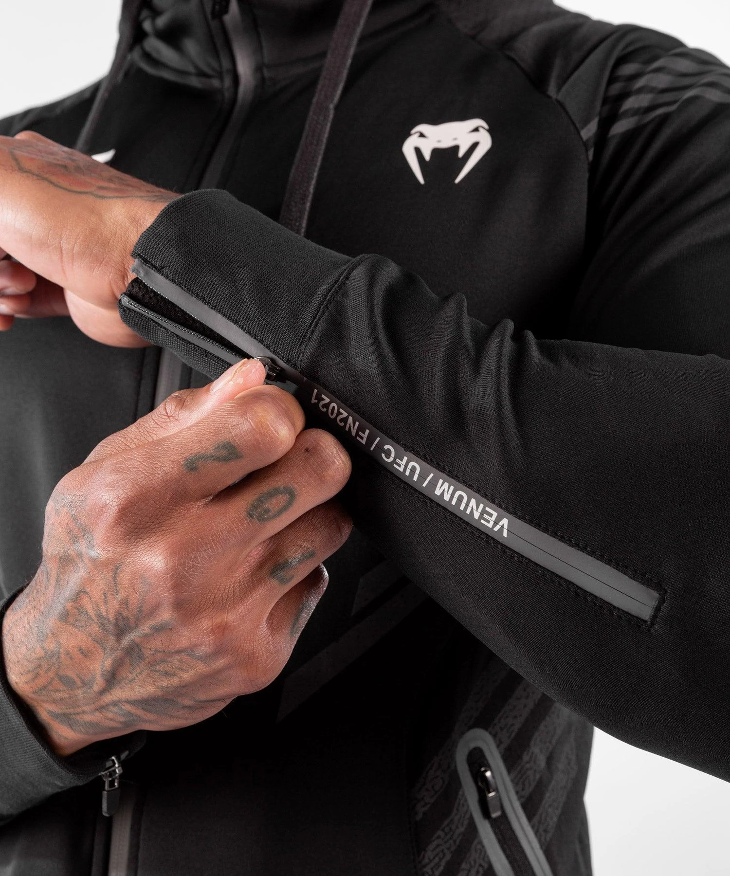 UFC Venum Fighters Authentic Fight Night Men's Walkout Hoodie - Black - Image 8