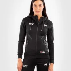 UFC Venum Authentic Fight Night Women's Walkout Hoodie - Black