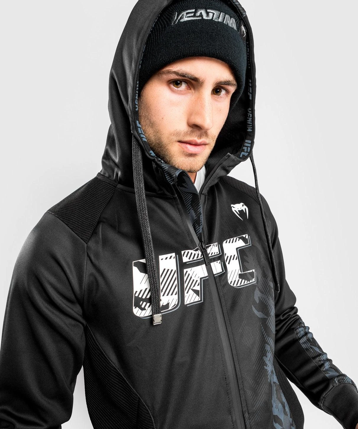 UFC Venum Authentic Fight Week Men's Zip Hoodie - Black - Image 4