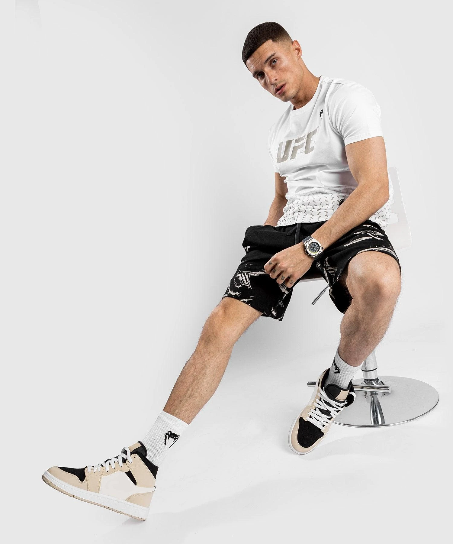 UFC Venum Authentic Fight Week Men's 2.0 Short Sleeve T-Shirt - White - Image 5