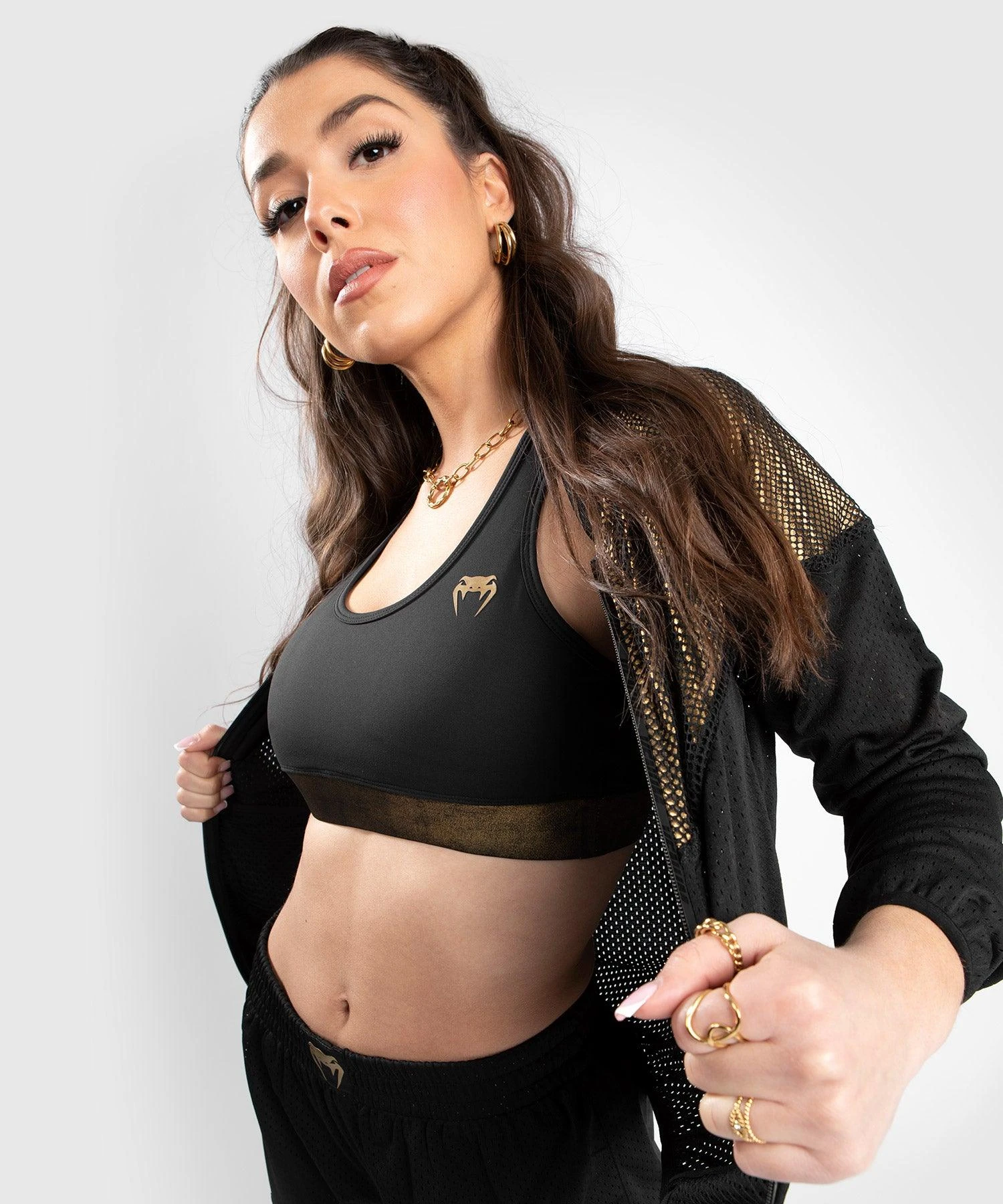 Venum Lightning Mesh Jacket - For Women - Black/Gold - Image 8