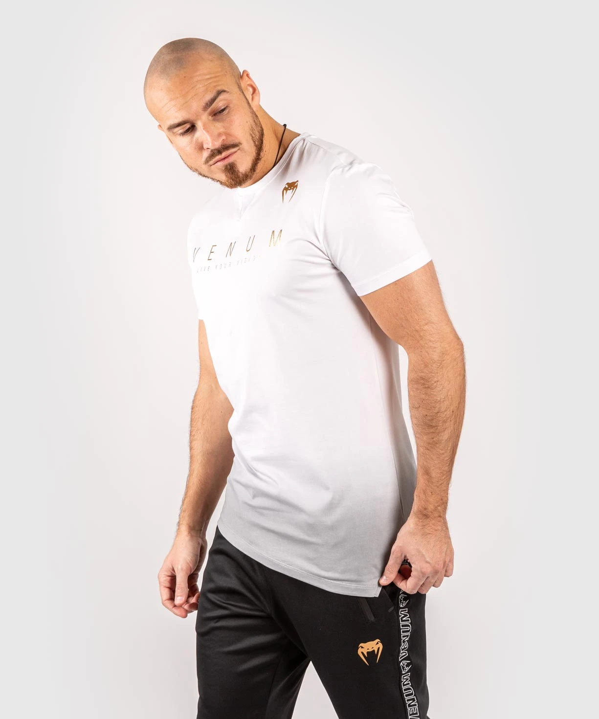 Venum LiveYourVision T-Shirt - White/Black - Image 2