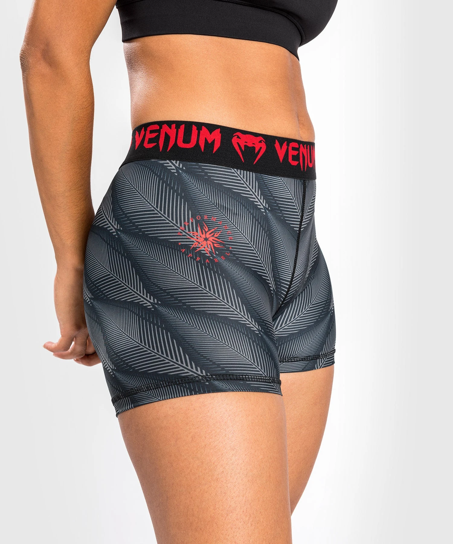 Venum Phantom Compression Shorts - For Women - Black/Red - Image 7