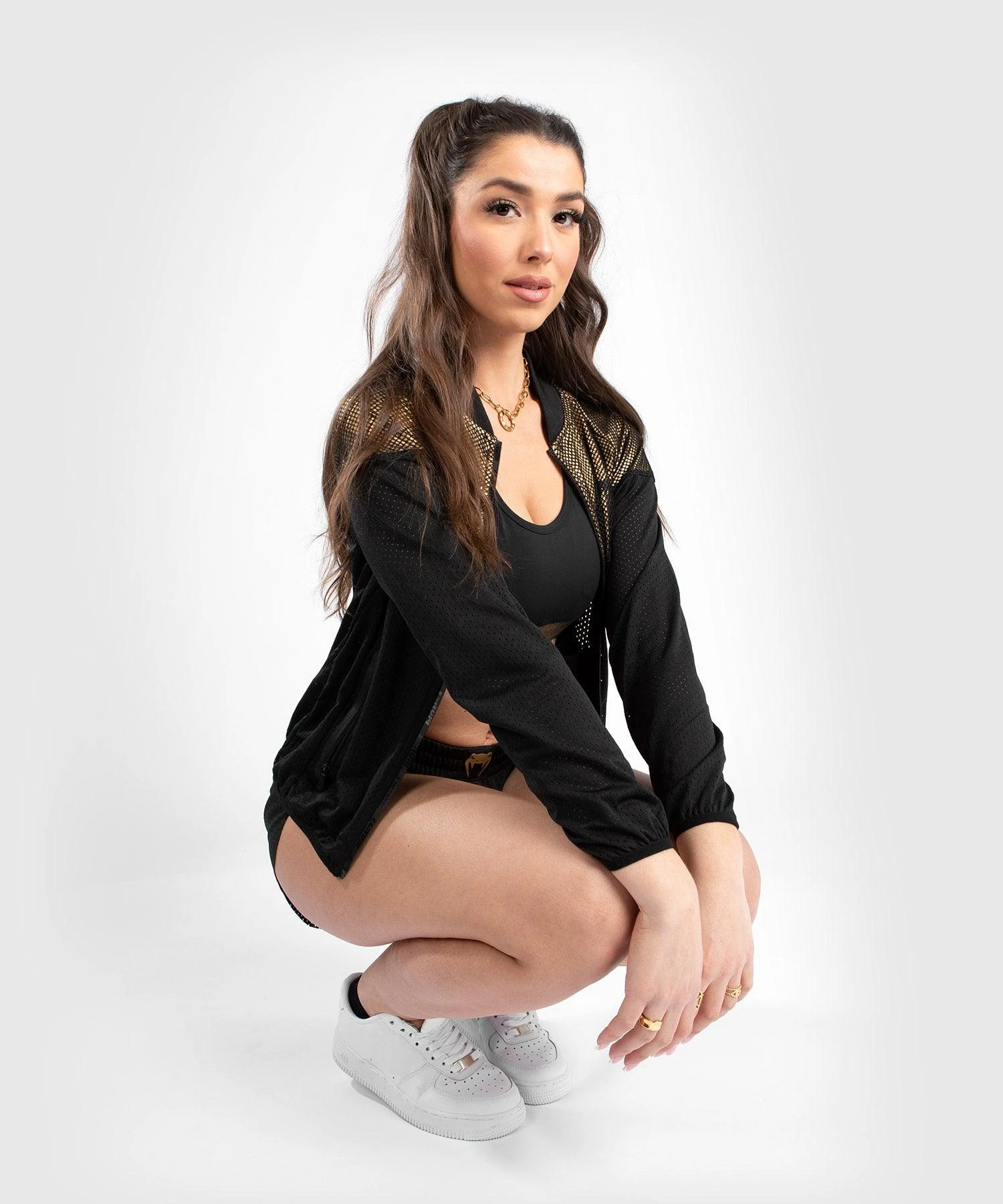 Venum Lightning Mesh Jacket - For Women - Black/Gold - Image 9