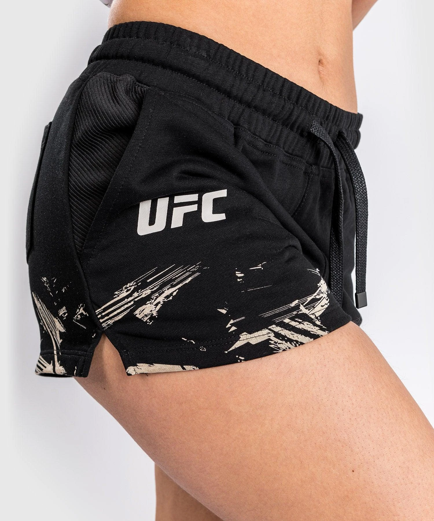 UFC Venum Authentic Fight Week Women's 2.0 Short - Black/Sand - Image 4