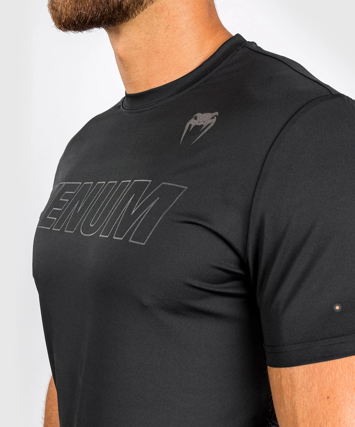 Venum Classic Evo Dry Tech T-Shirt - Black/Black Reflective - Image 5