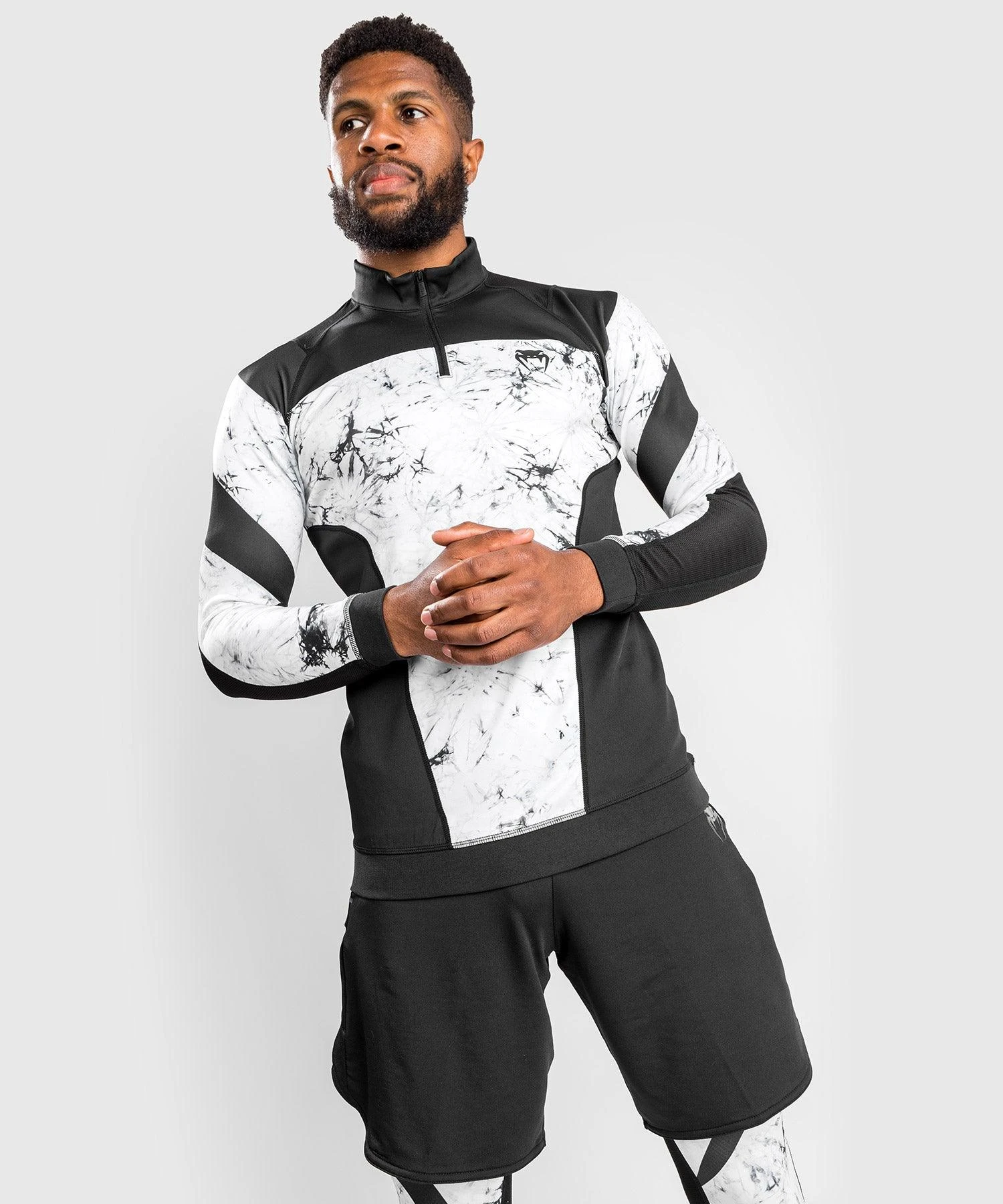 Venum G-Fit Marble Dry Tech Long Sleeves Zip Collar - Marble - Image 4