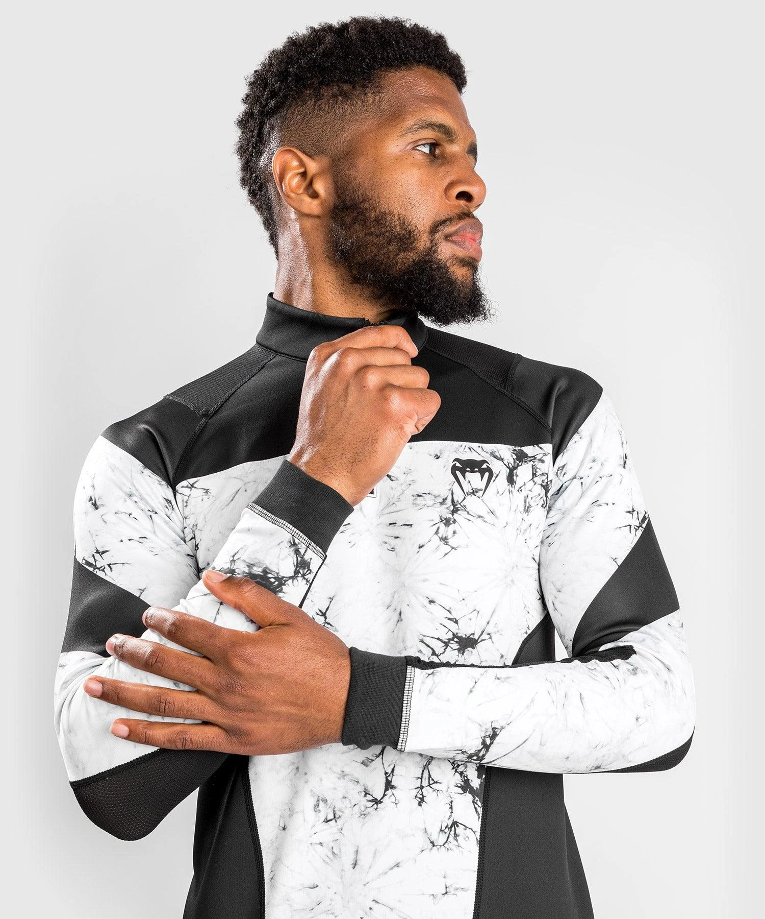 Venum G-Fit Marble Dry Tech Long Sleeves Zip Collar - Marble - Image 3
