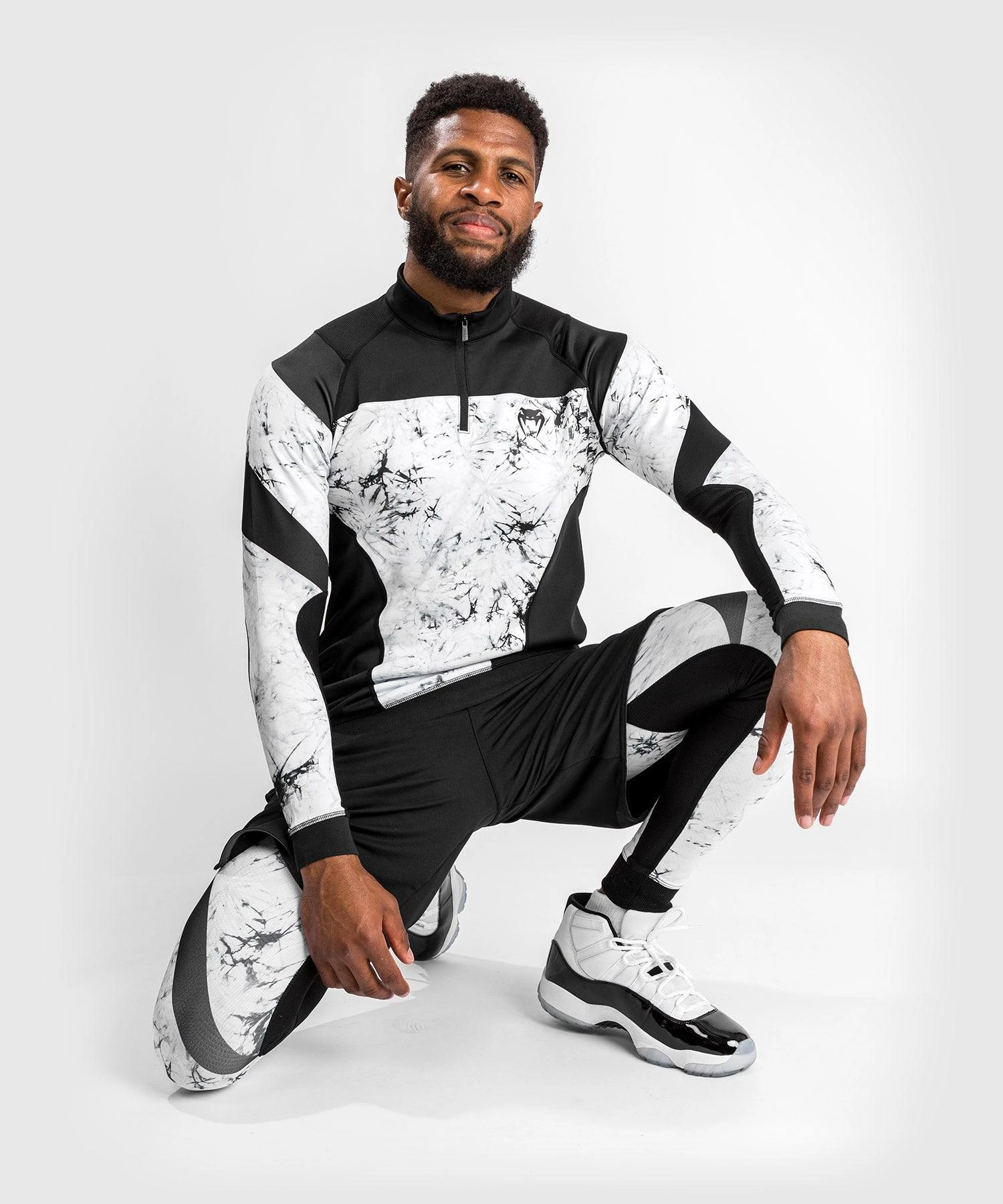 Venum G-Fit Marble Dry Tech Long Sleeves Zip Collar - Marble - Image 2