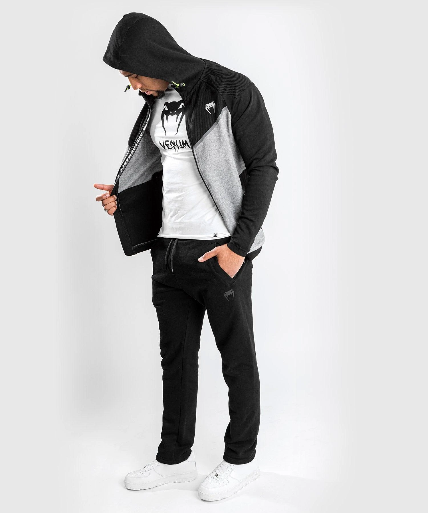 Venum Laser Evo 2.0 Hoodie - Light Heather Grey - Image 4