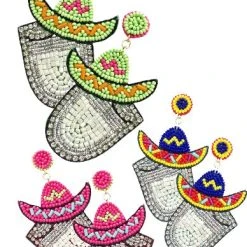 The Salted Hippie Boutique Beaded Sombrero Earrings