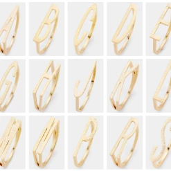 The Salted Hippie Boutique Initial Brass Metal Ring