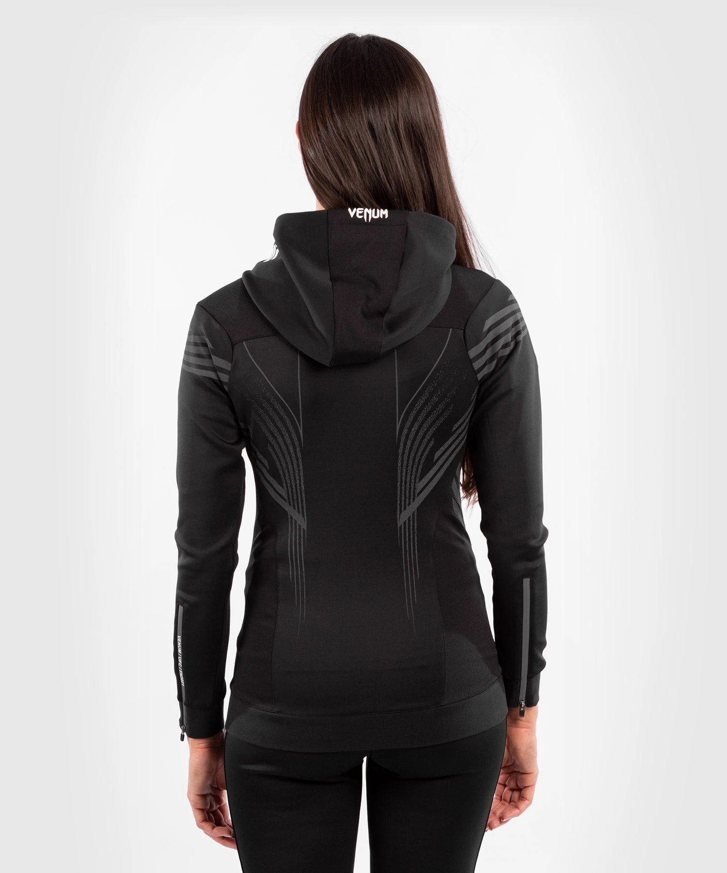 UFC Venum Authentic Fight Night Women's Walkout Hoodie - Black - Image 2