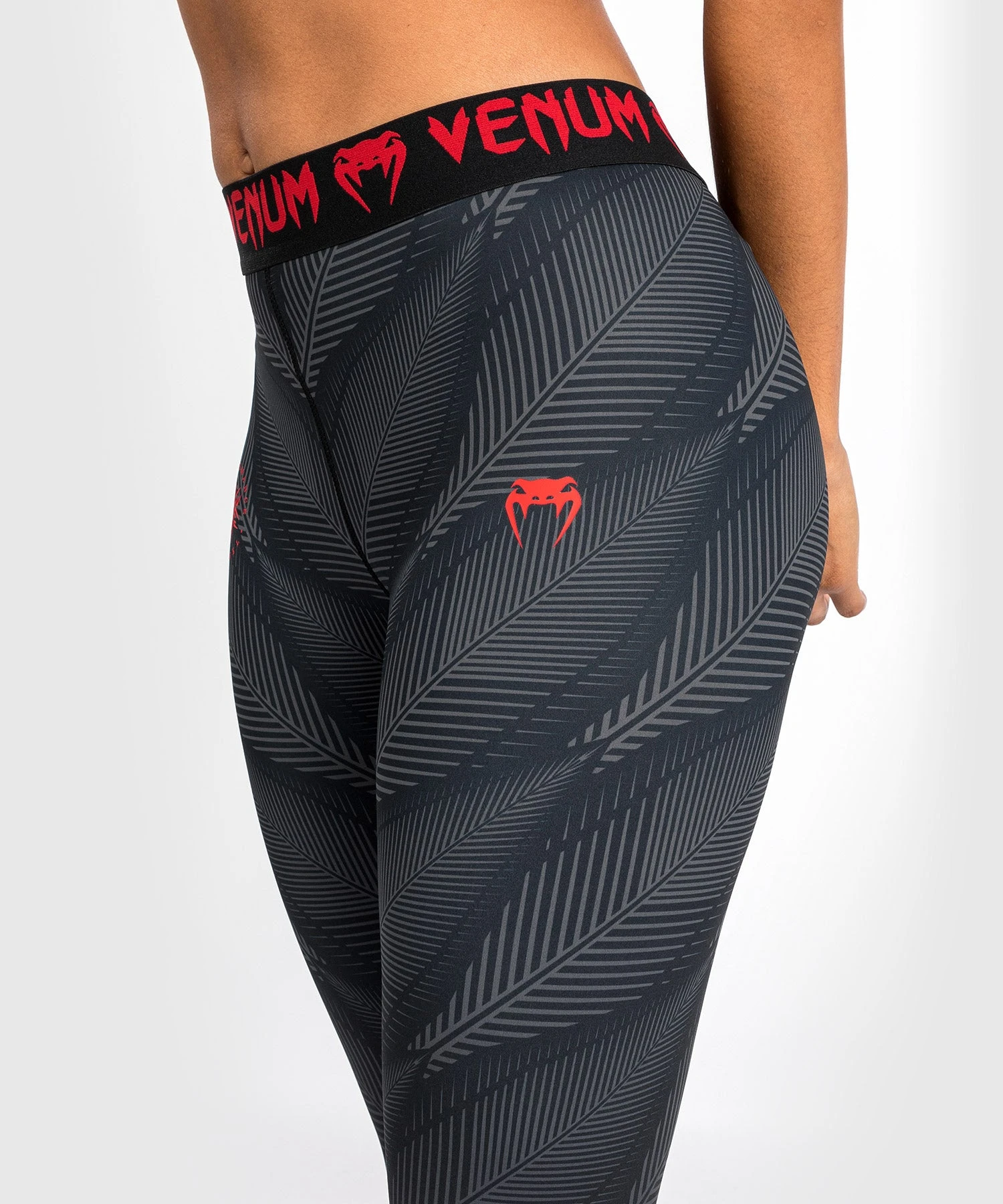 Venum Phantom Leggings - Black/Red - Image 4