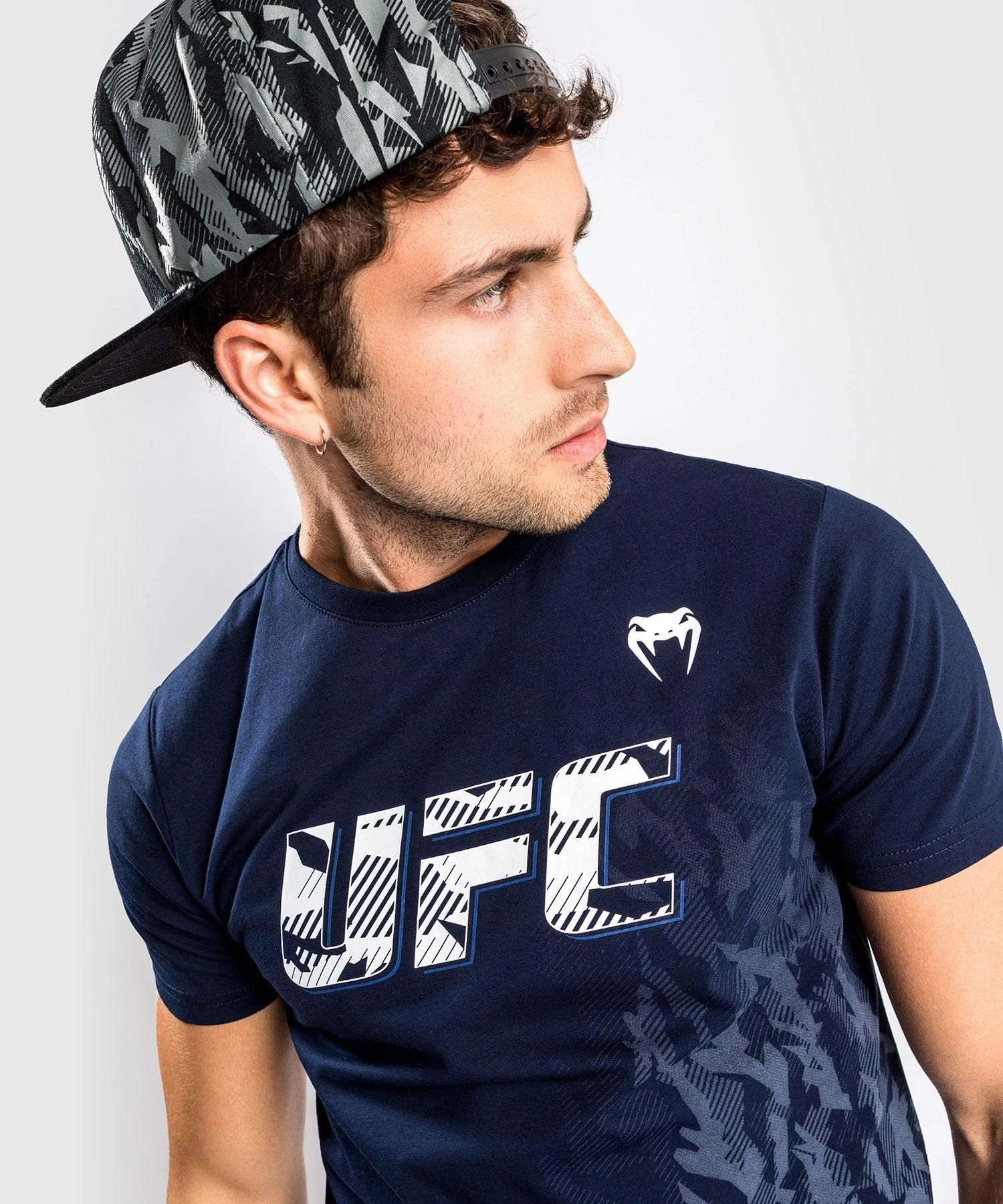 UFC Venum Authentic Fight Week Men's Short Sleeve T-shirt - Navy Blue - Image 7