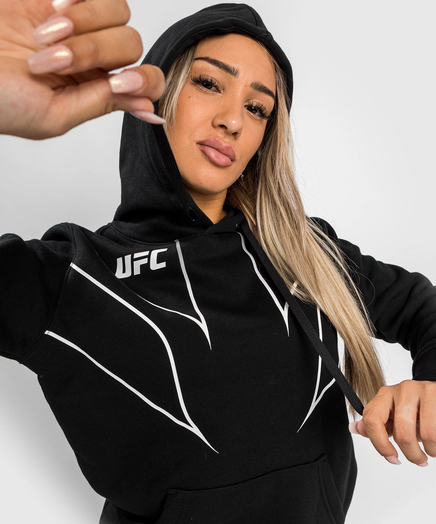 UFC Venum Fight Night 2.0 Replica Women's Hoodie - Black - Image 5