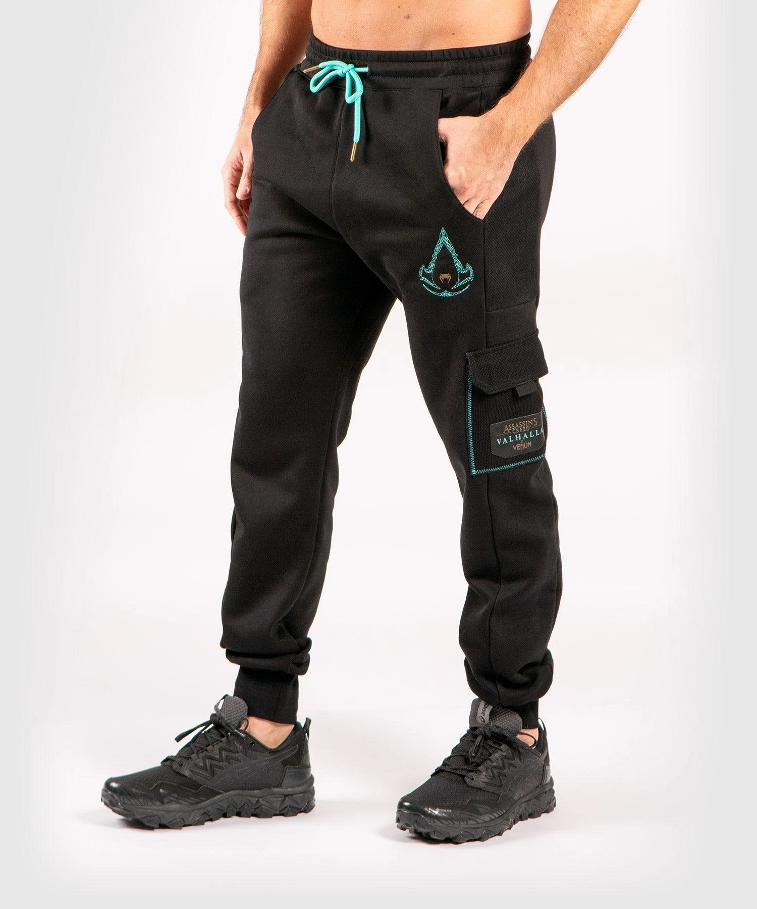 Venum Assassin's Creed Joggers - Black/Blue - Image 3
