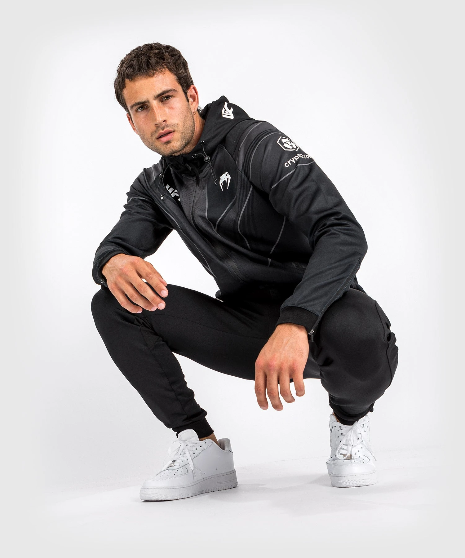 UFC Venum Authentic Fight Night 2.0 Men's Walkout Hoodie - Black - Image 2