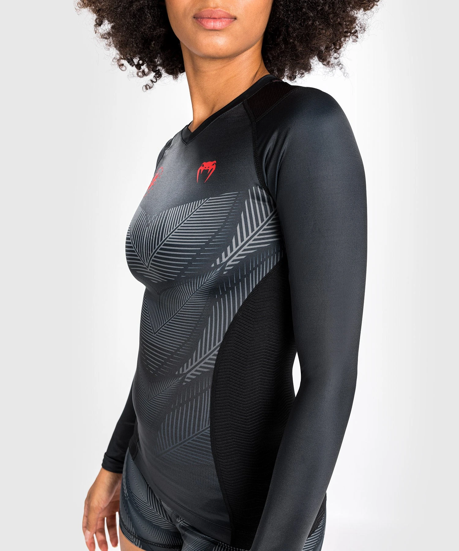 Venum Phantom Rashguard Long Sleeves - For Women - Black/Red - Image 6