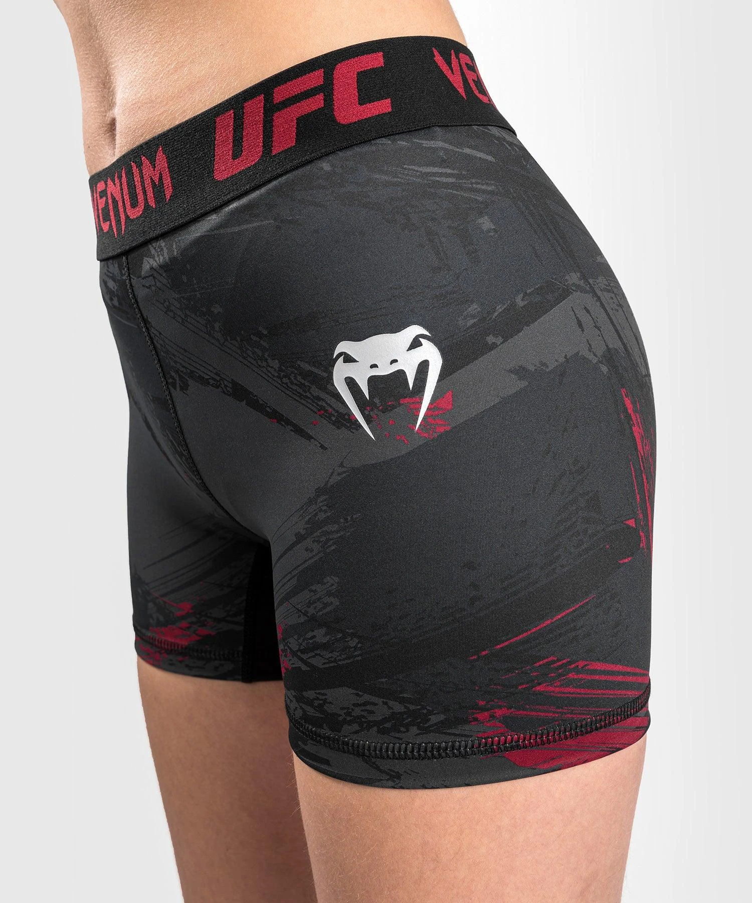 UFC Venum Authentic Fight Week Women's 2.0 Vale Tudo Short - Black/Red - Image 6