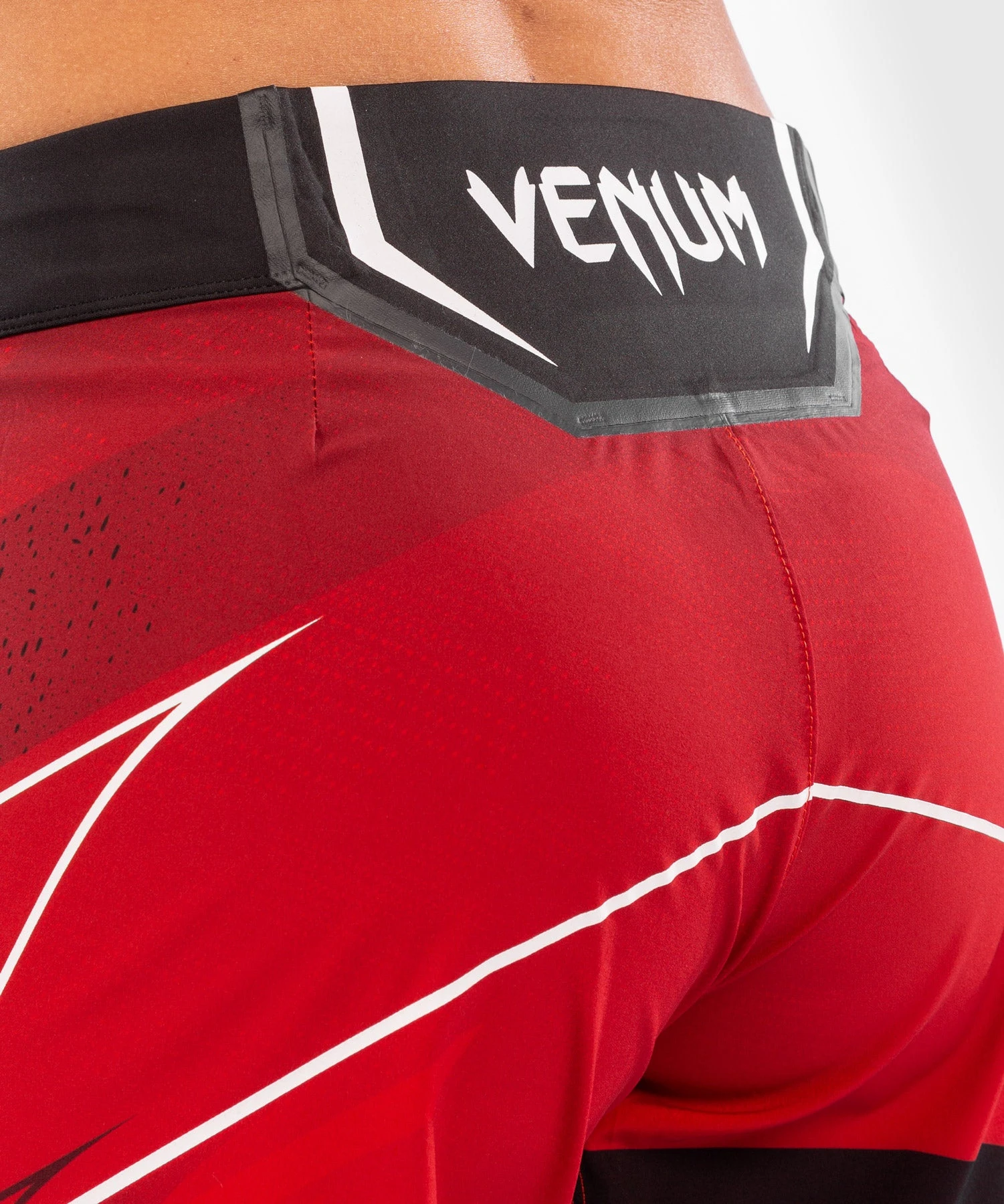 UFC Venum Authentic Fight Night Women's Shorts - Long Fit - Red - Image 6