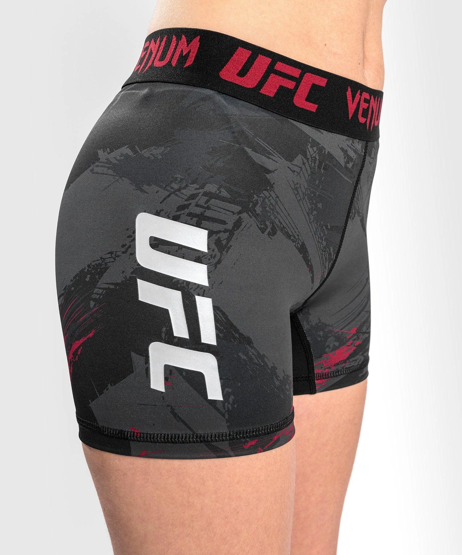 UFC Venum Authentic Fight Week Women's 2.0 Vale Tudo Short - Black/Red - Image 4