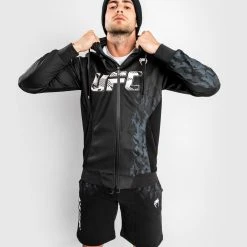 UFC Venum Authentic Fight Week Men's Zip Hoodie - Black