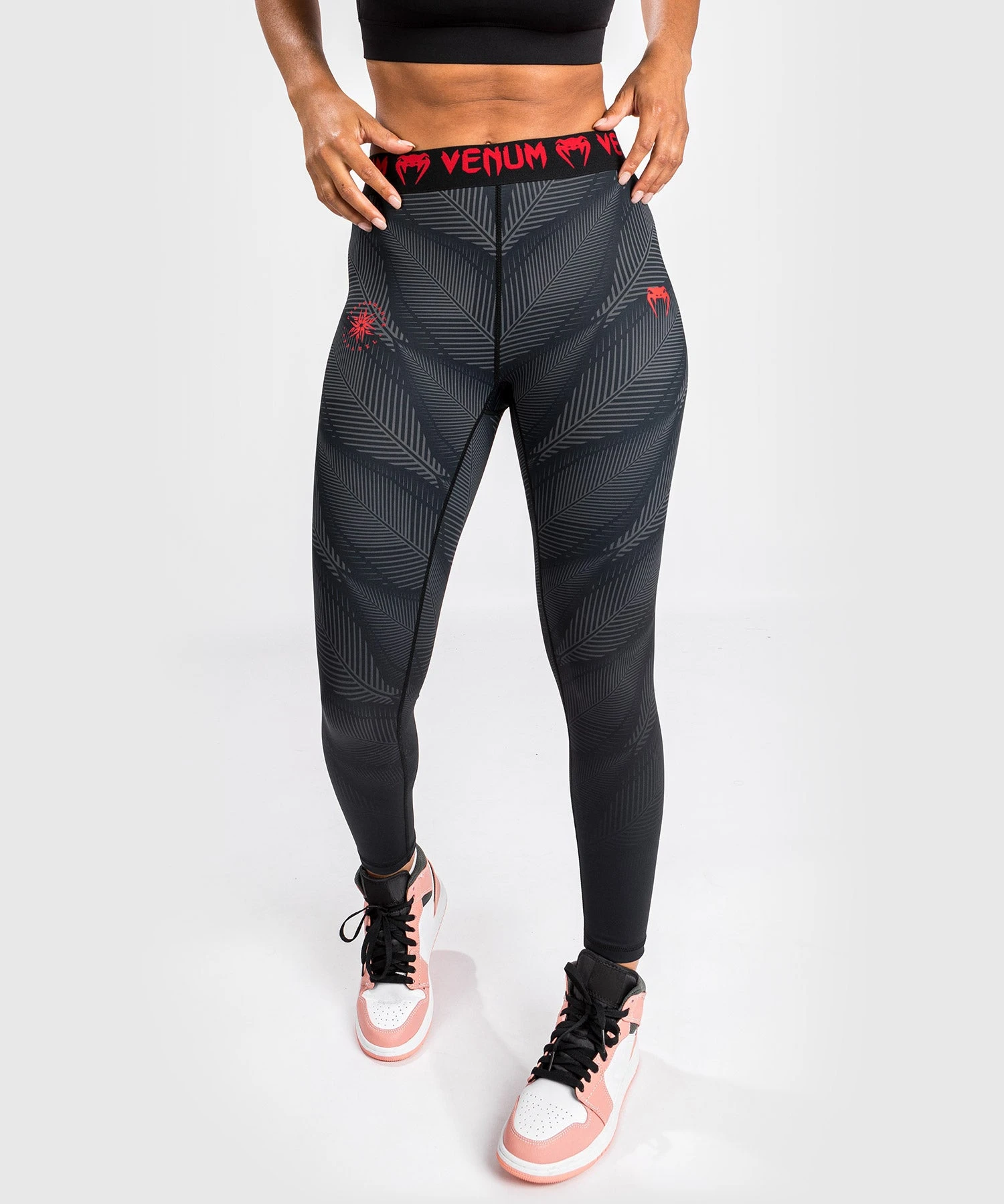Venum Phantom Leggings - Black/Red - Image 3