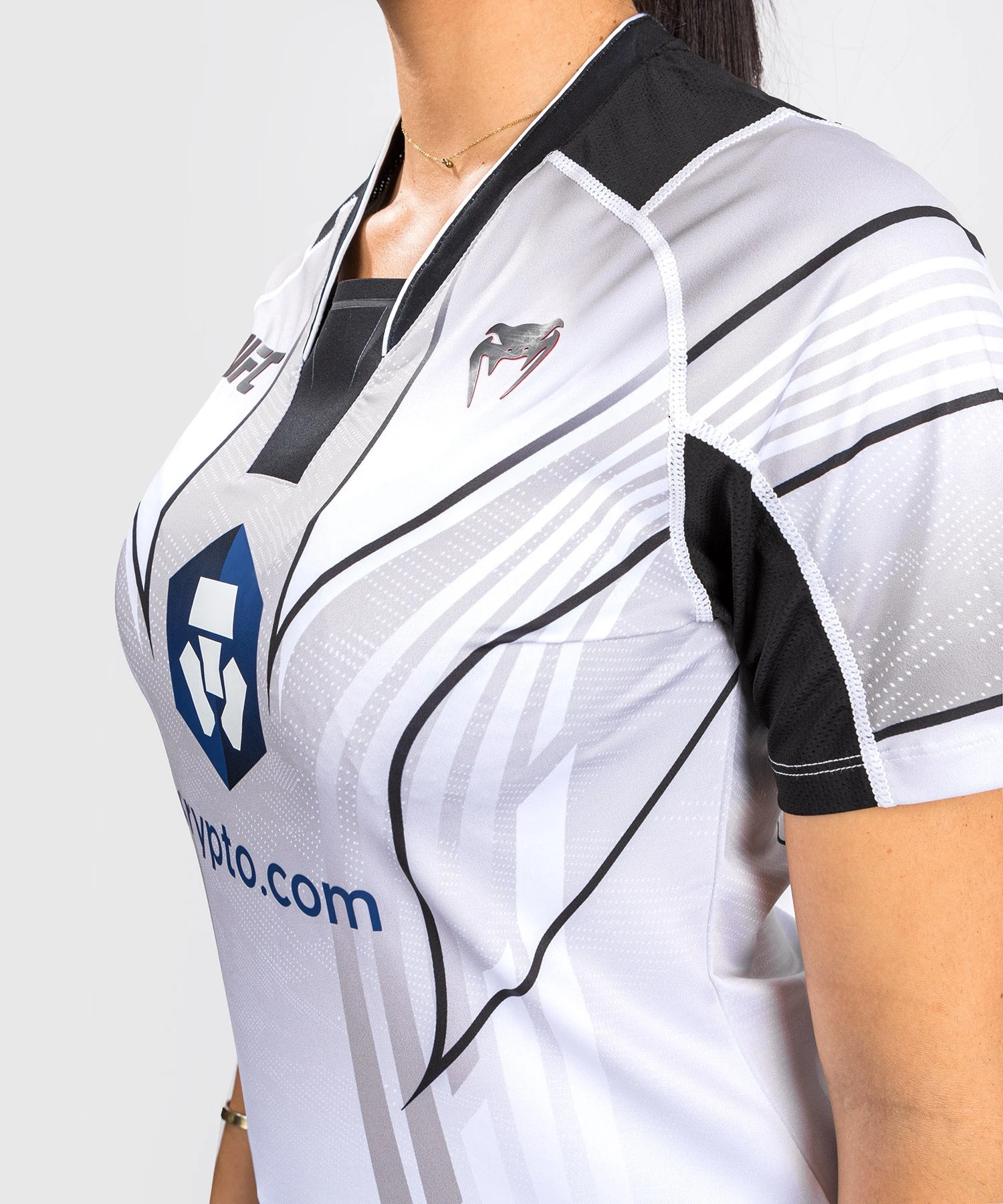 UFC Venum Authentic Fight Night 2.0 Women's Walkout Jersey - White - Image 4