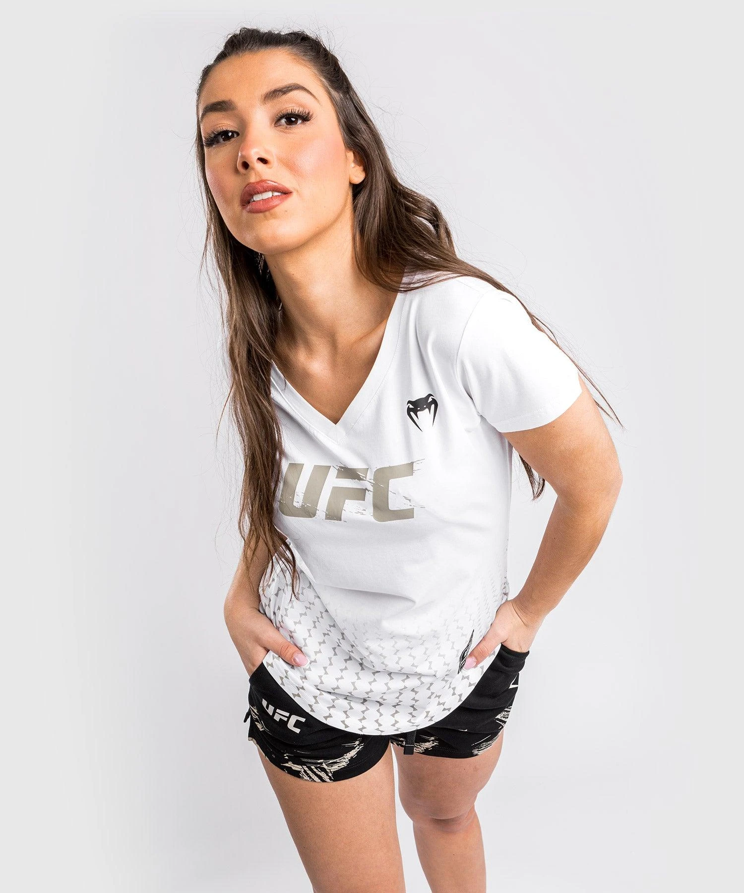 UFC Venum Authentic Fight Week Women's 2.0 Short Sleeve T-Shirt - White - Image 5